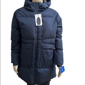 Mondetta Womens Mid-Length 700 Down Puffer Jacket Outdoor Project Large Blue